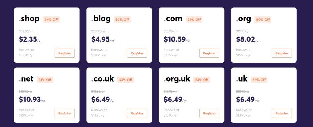 chemicloud hosting domain registrations discount