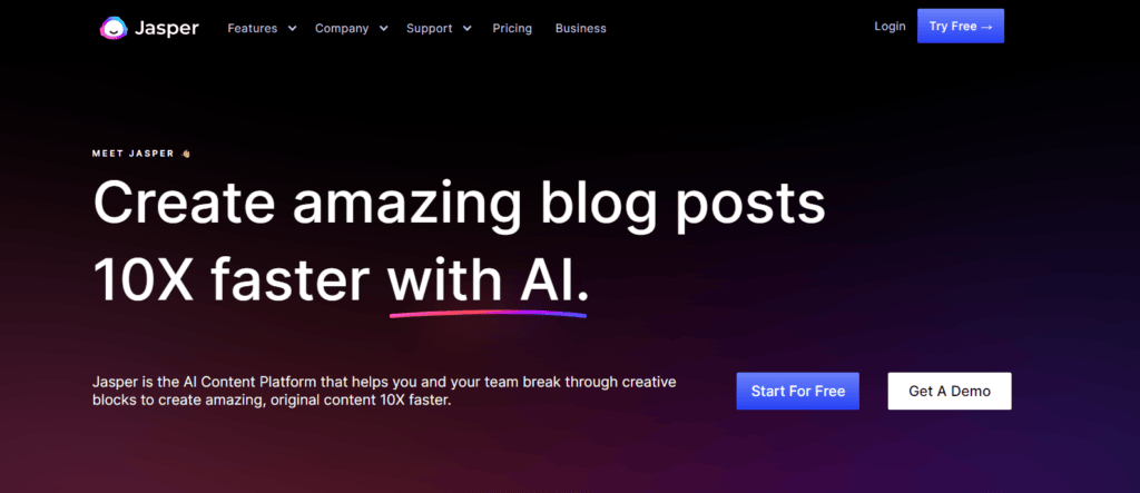 Jasper ai Free Trial 2023: Free 10000 Words (Click to unlock 5-day free access) 8 Jasper ai website