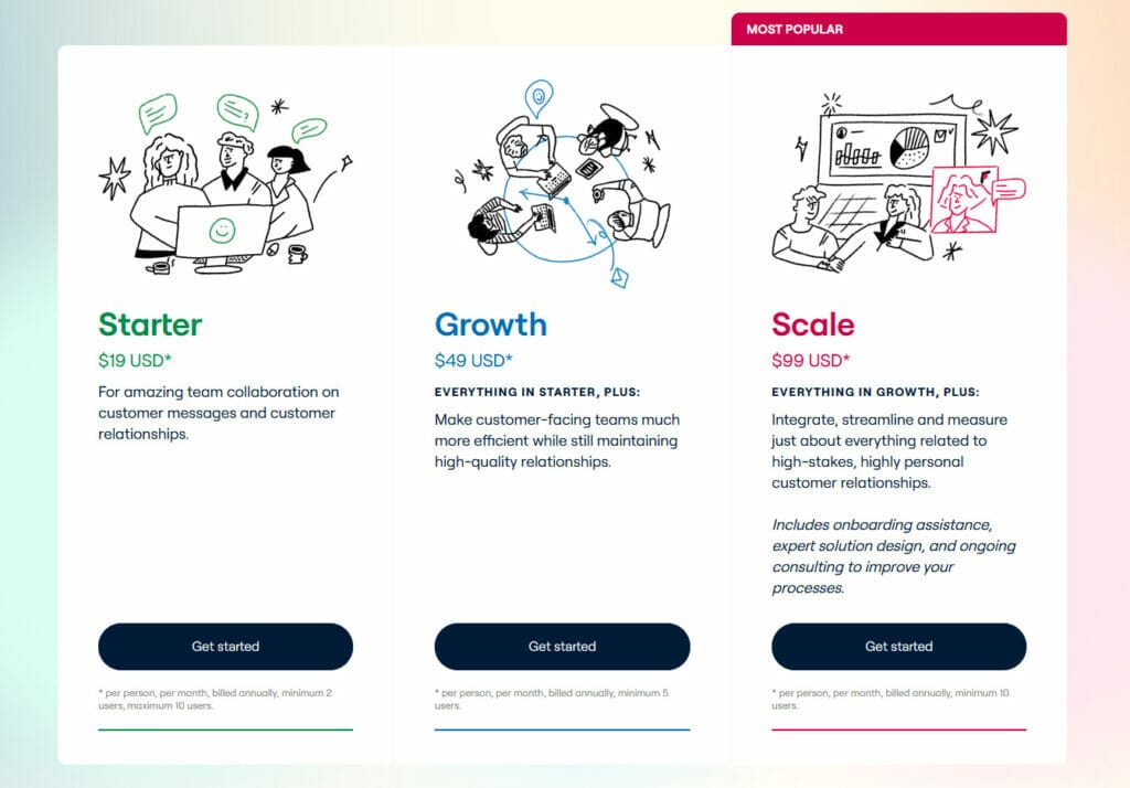 Front pricing plan