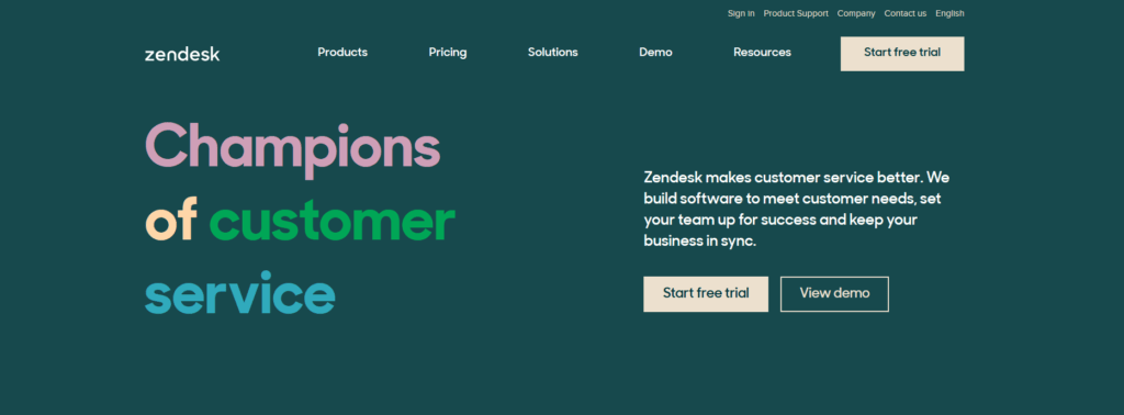 Zendesk customer service platform 