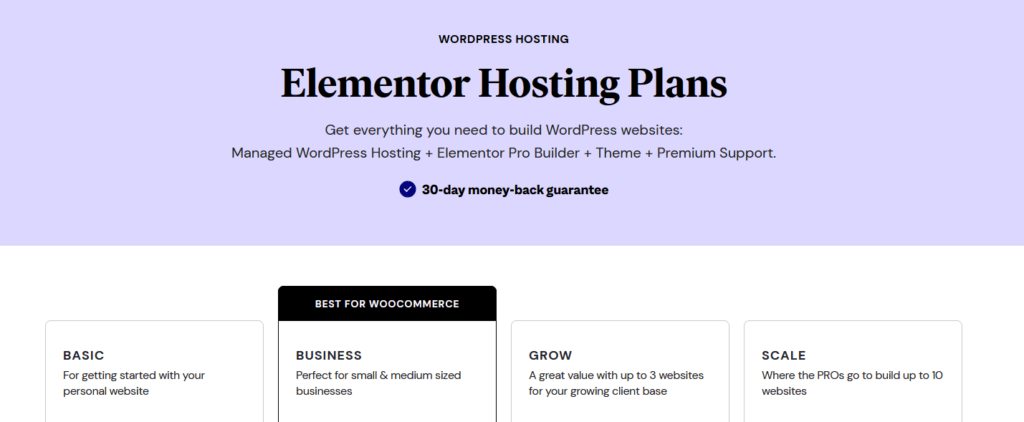 elementor hosting pricing