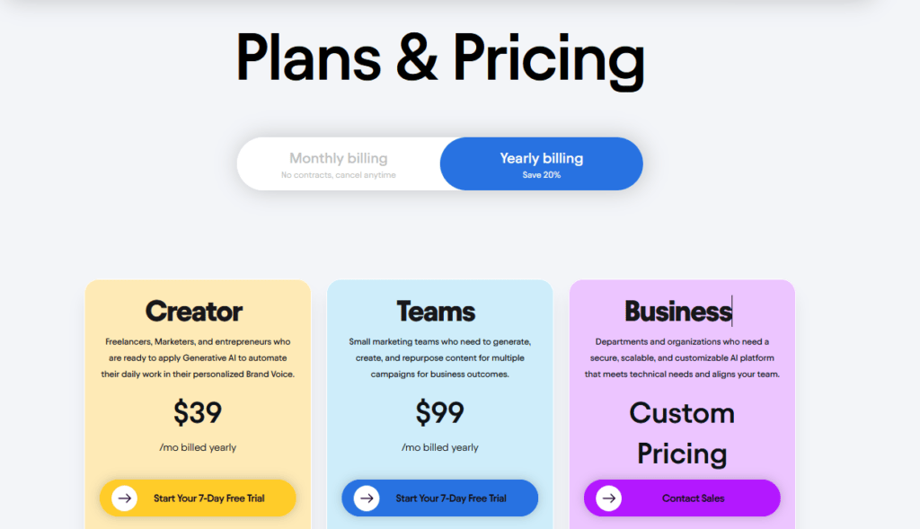 jasper ai pricing plan 1